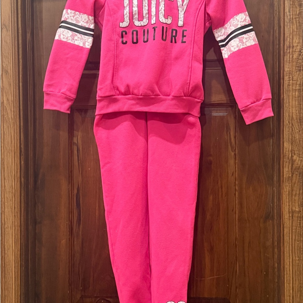 Juicy Couture Vibrant Pink Sweatshirt and Pants Set